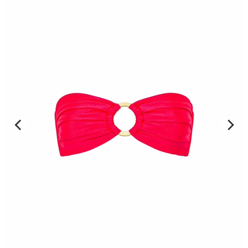 kulani kini strapless bandeau top- neon rose